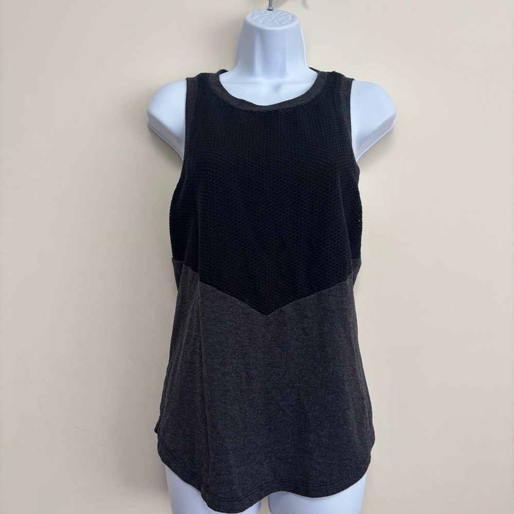 Michael Stars Mesh Panel Tank Top Black